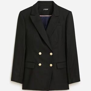 J Crew Greta blazer in stretch linen blend size 10 navy blue